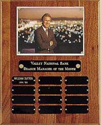 10.5"x13" Genuine Walnut 12 Plate Perpetual Photo Plaque [TDP2777]