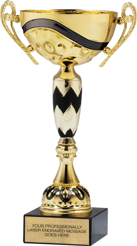 Gold Metal Cups with Black Accents