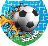 Soccer Flame Goal Shield Insert [SH-2637]