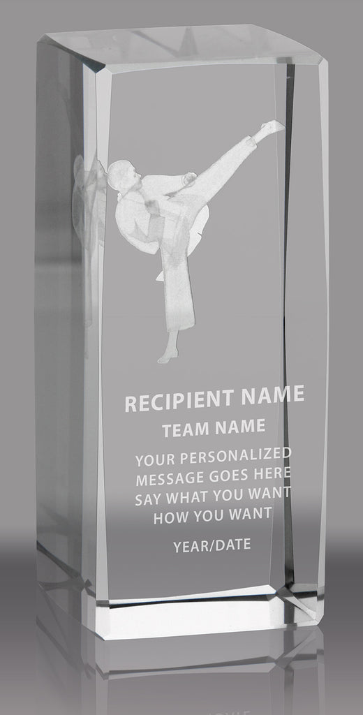 Martial Arts Male 3D Laser Sport Crystal [CMSPRT-MAM]