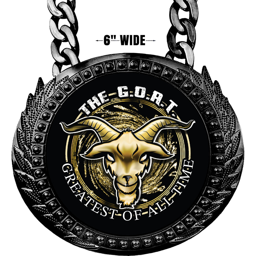 The G.O.A.T. 6 inch Black Chrome Champion Chain [CCSP-BLK-GOAT]