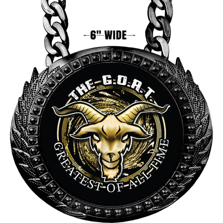 The G.O.A.T. 6 inch Black Chrome Champion Chain [CCSP-BLK-GOAT]