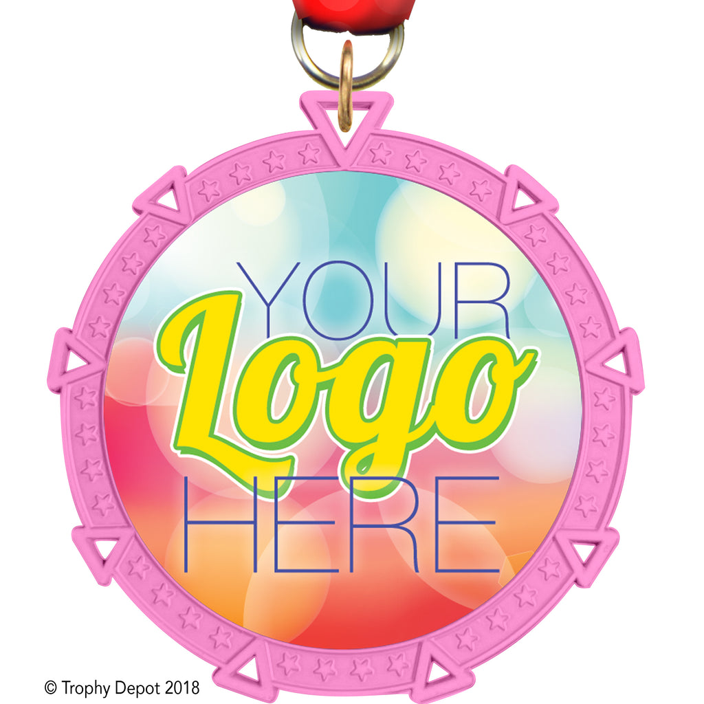 2.5" Pink Starforce Custom Insert Medal - TD Exclusive! [MX36STR-PNK]