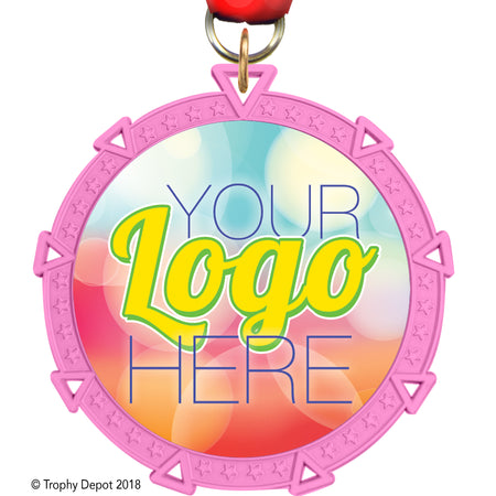 2.5" Pink Starforce Custom Insert Medal - TD Exclusive! [MX36STR-PNK]