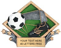 Soccer Color Diamond Resin Trophy [RCD75-SC]