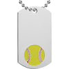 Softball Etched & Paint Filled Dog Tag [DTS-SB]