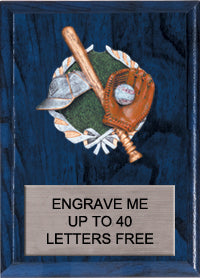 6"x8" Baseball Millennium Plaque [PMC68-BS]