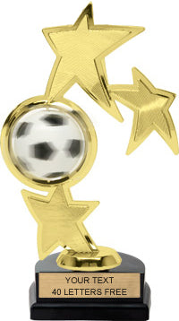 Soccer Triple Star Spinning Trophy [TTSS9-SC]