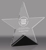 Acrylic Star with Black Accents - 5.5 inch [ATSTRI-5-Q]