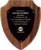 American Walnut Shield Plaque 7.25