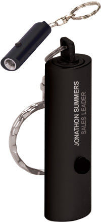 Single LED Flashlight Keychain- Black [FLSHLT101BLK]