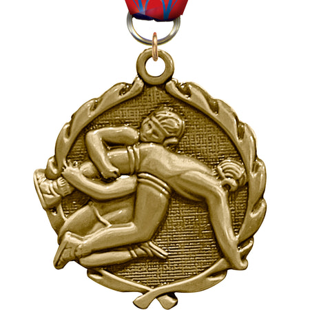 1.75 inch Wrestling Wreath Medal [MP18-WS]