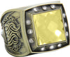 Championship Ring with Yellow Center Stone- Gold [RGSJ-G-12ST-YLW]