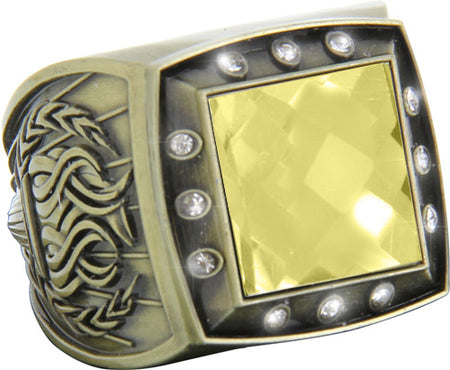 Championship Ring with Yellow Center Stone- Gold [RGSJ-G-12ST-YLW]