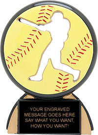 Softball Shadow Resin Trophies
