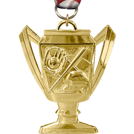 Baseball Bright Gold Trophy Cup Medal [MTM27-BS]