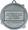 Santa Run Ultra-Impact 3-D Medal- Silver [MDTD2-SNTRN-S]