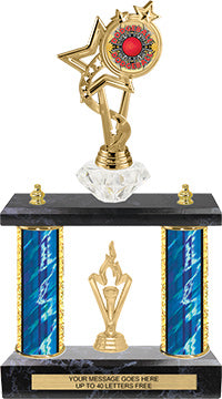 Exclusive Two-Post Diamond Riser Insert Trophy [TDR2P14-C01]