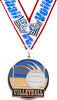 Volleyball Enameled Medal [M2EP-VB-B]