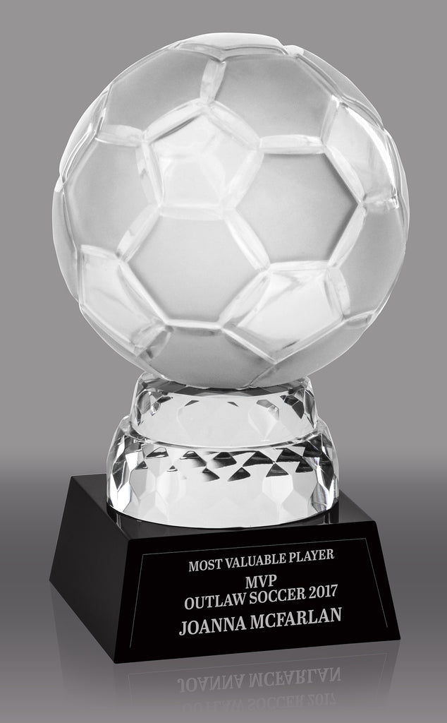 Crystal Soccer Balls on Crystal Base- 7.75 inch [CMSC282]