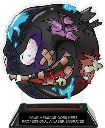 Exclusive Hockey Zomball Colorix-T Acrylic Trophy - 6.25 inch [TACR6-ZMBL-HK-Q]