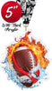 Flag Football Fire & Water Colorix-M Acrylic Medal [MACR5-FW-FLGFB-Q]