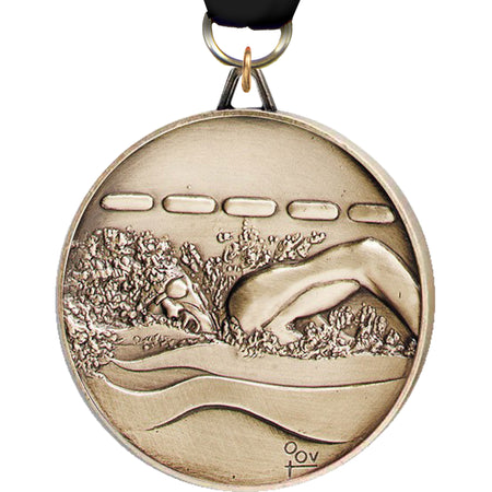 2.5 inch Premium Satin Finish Medal - Swimming Male [MF92-SWM]
