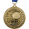 Basketball 1.75 inch Dimensional Medal [MSW1-BK]