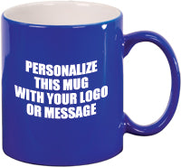 LazerMug Round Ceramic Mug- Blue [LMRD11-BLU]