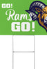 Ram Mascot Yard Sign - 24 x 18 inch [YS2418-MSCT-RAM]