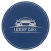 Blue Round Leatherette Coaster [CSTJCI-385]