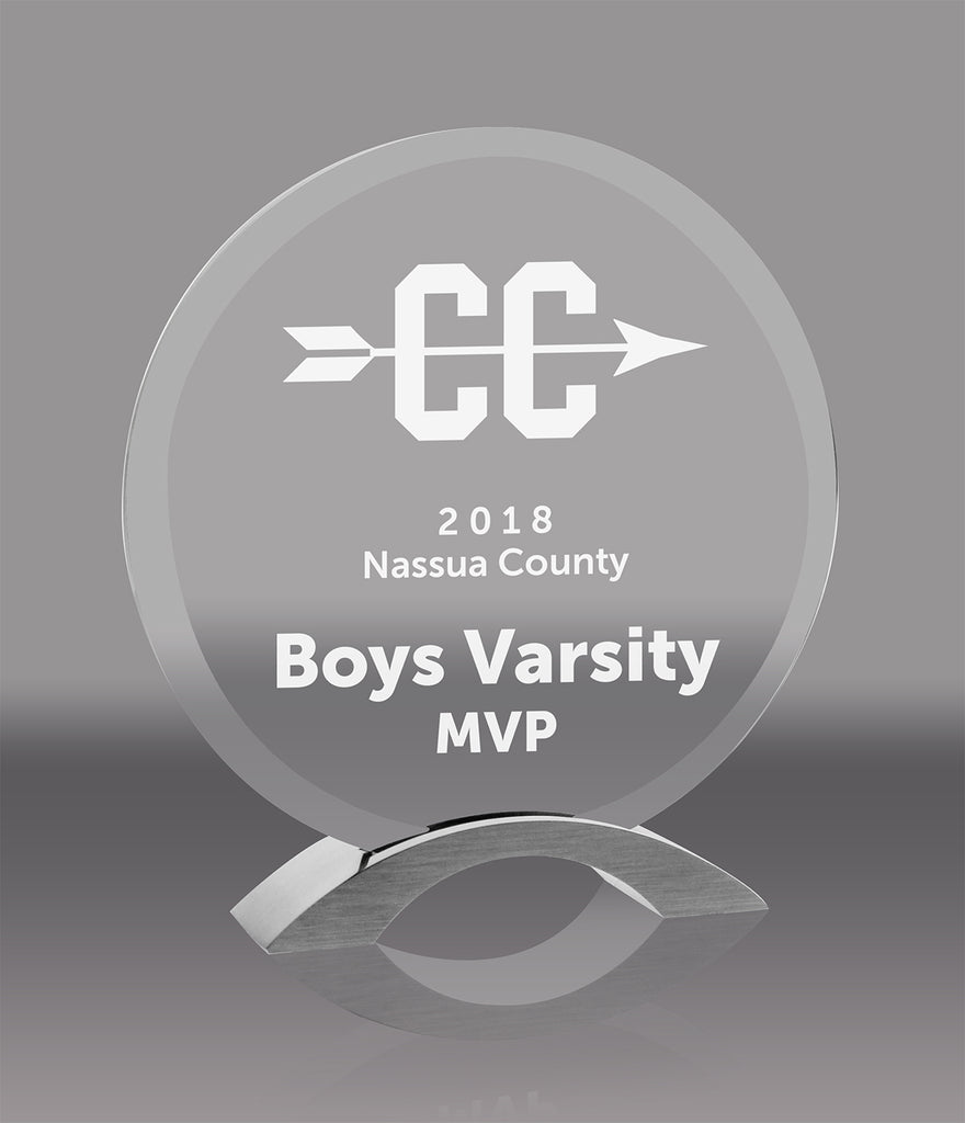 Jade Glass Circle on Aluminum Base [GJCA7]