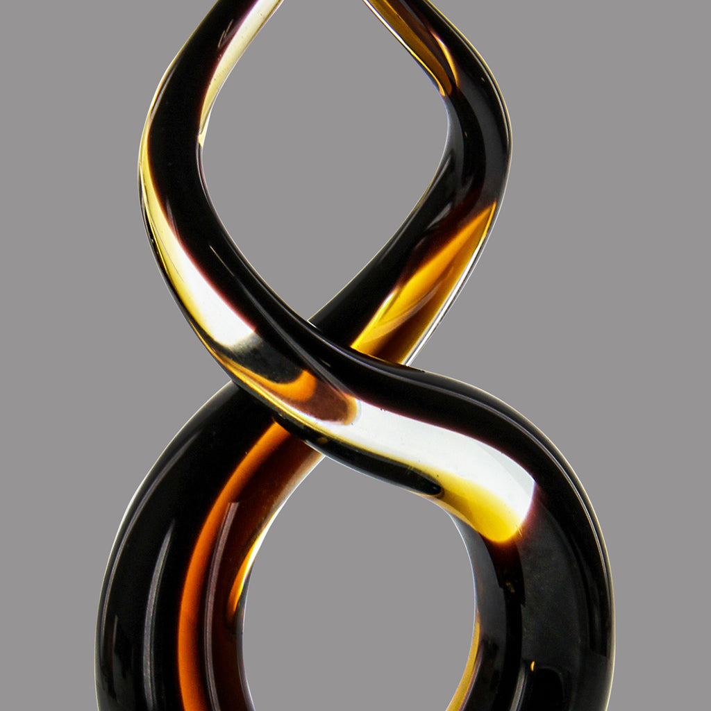 Black & Gold Art Glass Twists