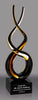 Black & Gold Art Glass Twist- 13 inch [AGC23]