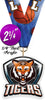 Tigers Mascot Shield Colorix Acrylic Medal [MACR275-MSCT-TGR-Q]