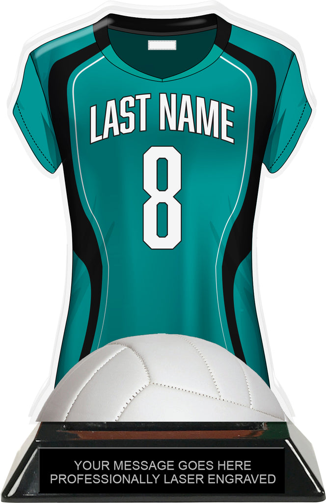 Volleyball Jersey Colorix-T Acrylic Trophy- Teal [TACR7-JSY-VB-TEAL-Q]