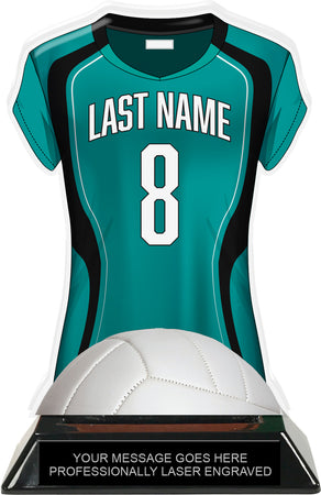 Volleyball Jersey Colorix-T Acrylic Trophy- Teal [TACR7-JSY-VB-TEAL-Q]