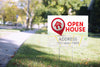 Real Estate Open House Map Yard Sign - 18 x 12 inch [YS1812-REAL-MAP]