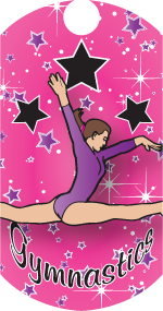 Gymnastics- Female Split Dog Tag Insert [DT-1851]