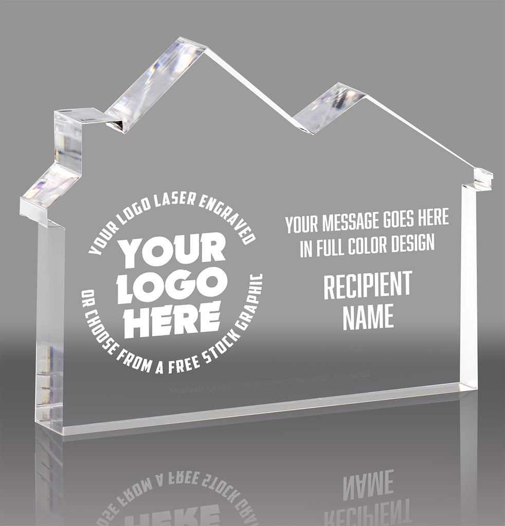 Acrylic Real Estate/Home Award - 6.5 x 4.75 inch [AHSE-6-Q]