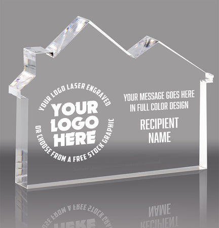 Acrylic Real Estate/Home Award - 6.5 x 4.75 inch [AHSE-6-Q]