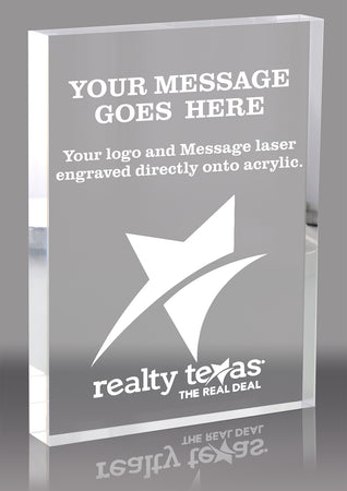 1 inch Thick Vertical Clear Acrylic Block [ACB57V]