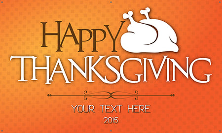 Thanksgiving Vinyl Banner- Turkey Silhouette [VB-THKGN-TKY]