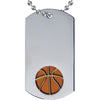 Basketball Etched & Paint Filled Dog Tag [DTS-BK]