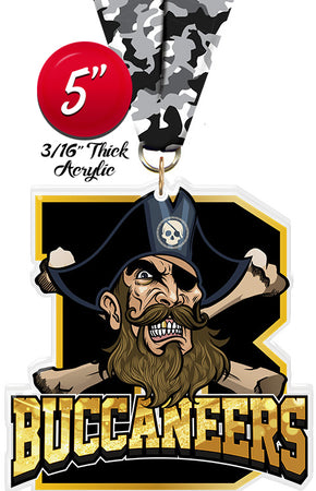 Buccaneers Mascot Colorix-M Acrylic Medal [MACR5-MSCT-BUC-Q]