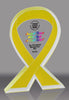 Custom Yellow Awareness Ribbon Acrylic Award - 7 inch [ATRIB-YLW-7-FC-Q]