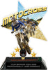 Motocross Shattered Star Colorix Acrylic Trophy- 7 inch [TACR7-STR-DB-Q]