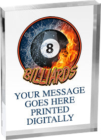 Billiards Vibrix Acrylic Award [ACB57V-BL]