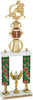 Football Sport Color Riser Two-Post Trophy [T2PCSR26-FB]