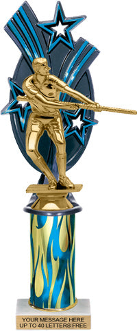 Splash Column Triple Star Backdrop Trophies
